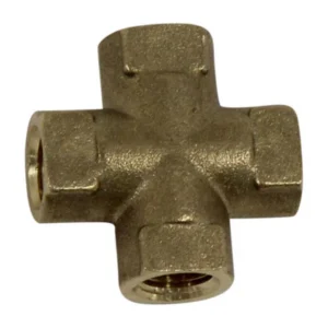 Kodiak Cross Fitting for Hydraulic Brake Hose - Brass - 3/16" Female Inverted Flares