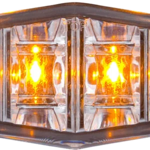 LED Trailer Mini Clearance or Side Marker Light - Submersible - 2 Diodes - Amber LEDs - Clear Lens