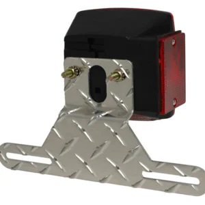 Trailer License Plate Bracket - Tail Light Mount - Aluminum Tread Plate